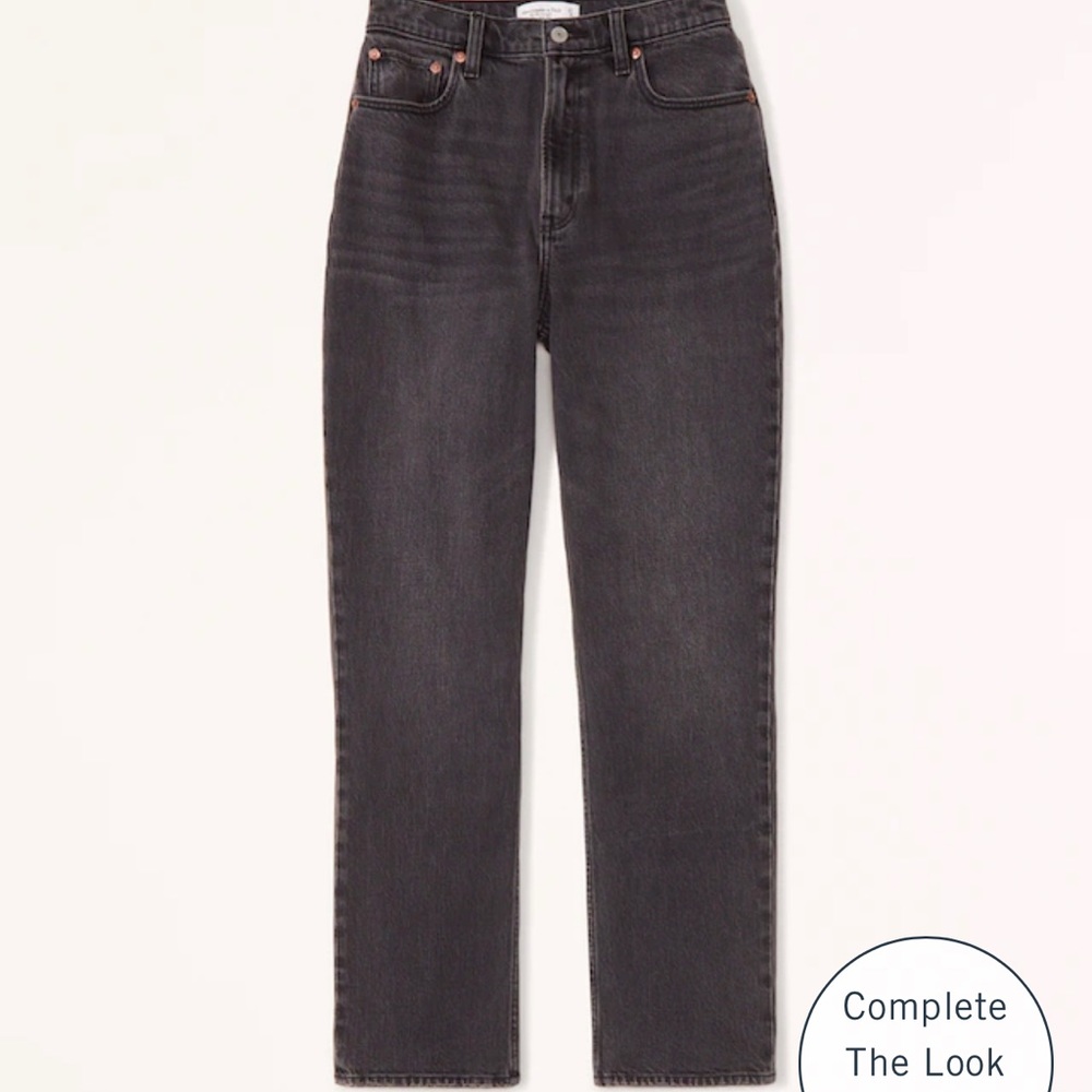 Abercrombie The 90s Straight Ultra High Rise black jeans